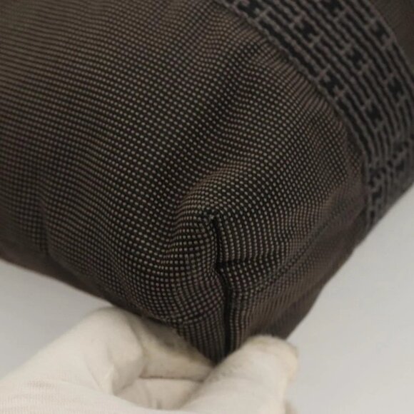 HERMES Her Line Kabas Tote Bag Canvas Gray Silver Auth BA3817 - Picture 4 of 16